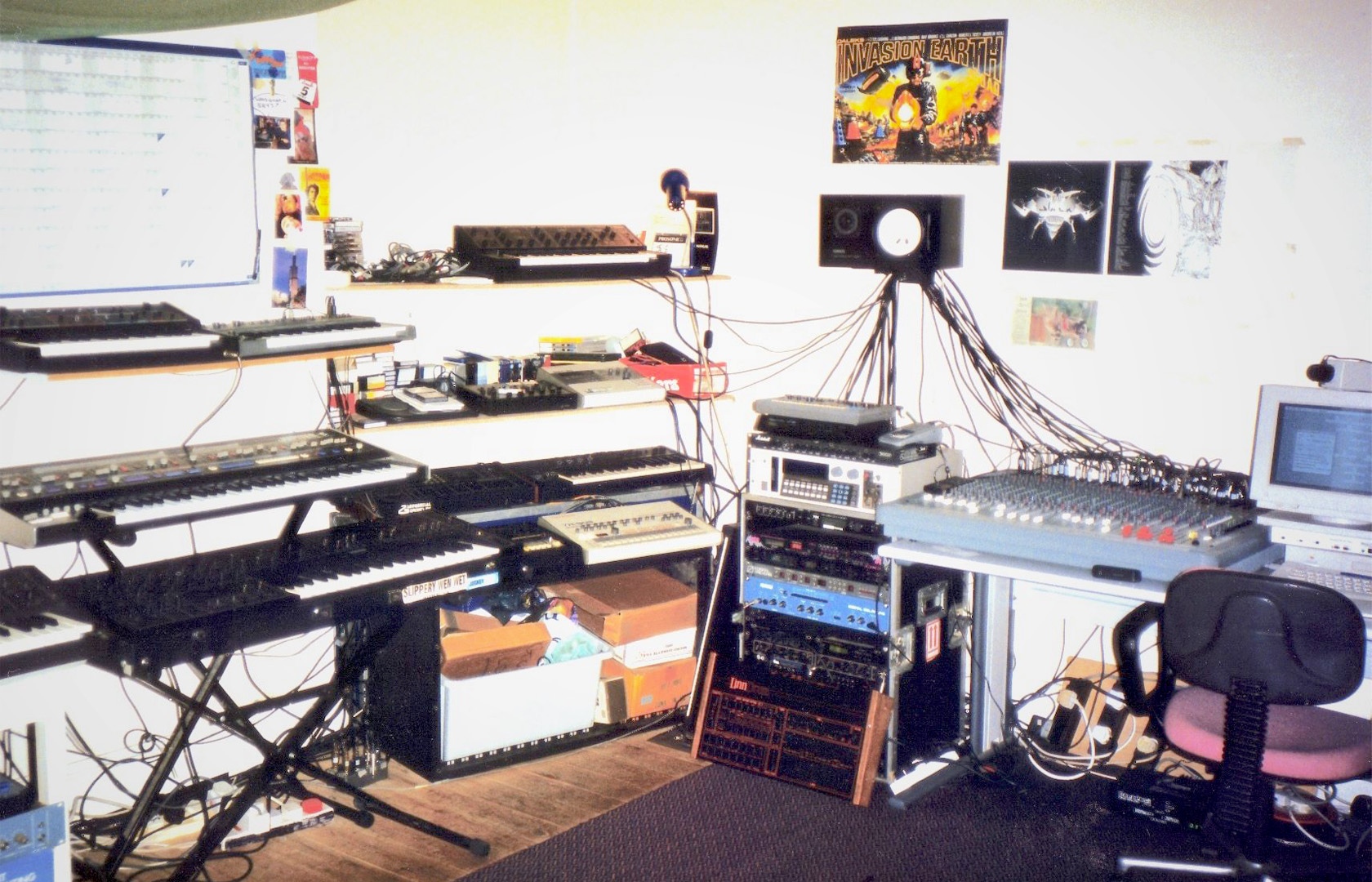 Carl Finlow's studio in the 1990s