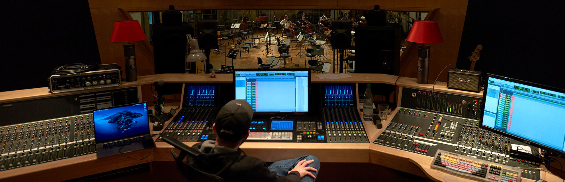 Orchestral Strings Recording Studio Control Room