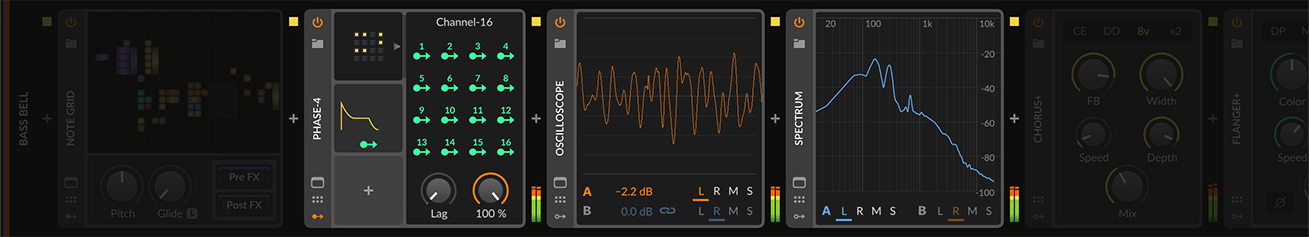 Oscilloscope Spectrum Analyzer in mini views