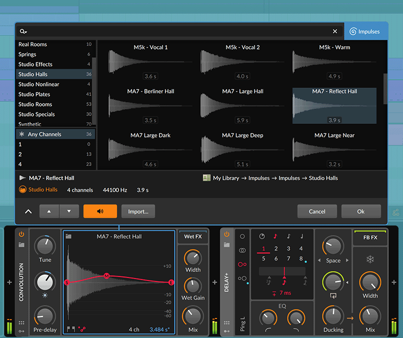 Bitwig Studio 4.3 Convolution & Delay+